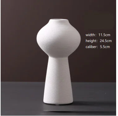 Minimalist White Ceramic Vases
