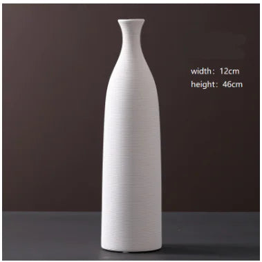 Minimalist White Ceramic Vases