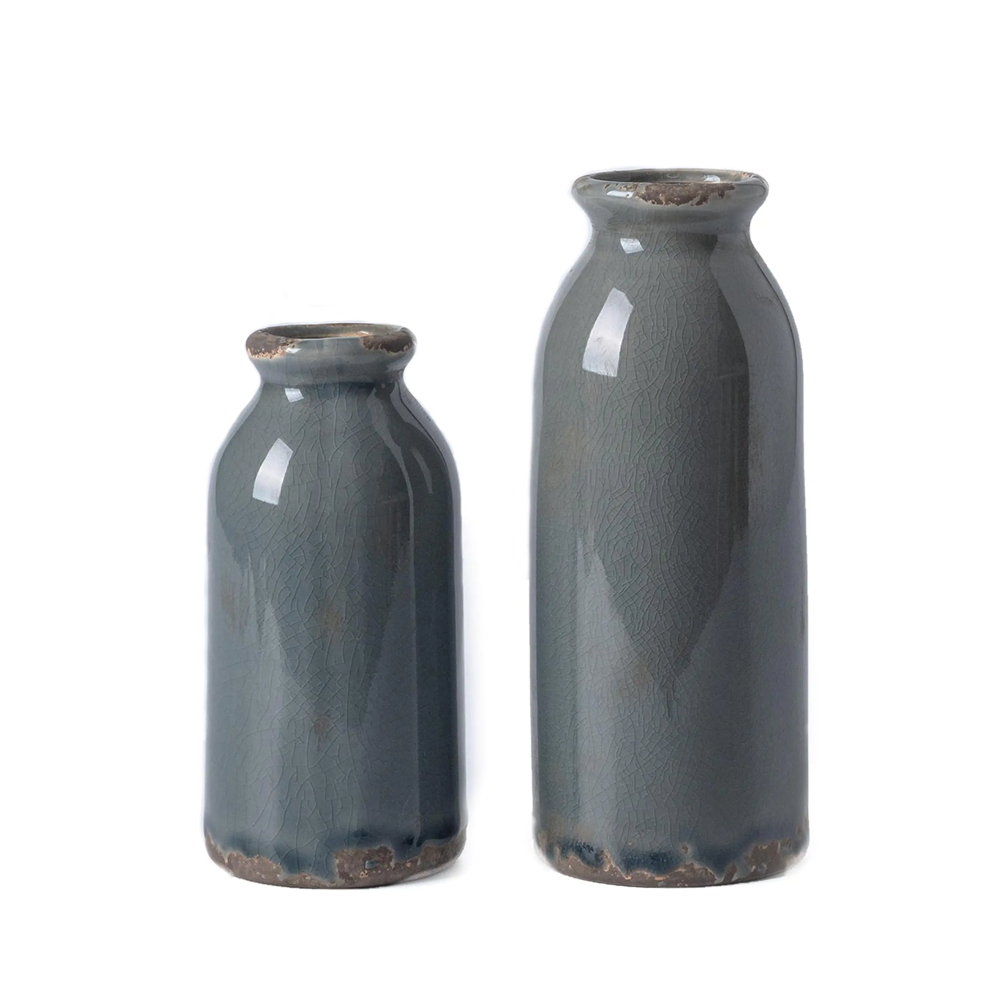 VICTOR & TERESA Blue and Grey Ceramic Vases