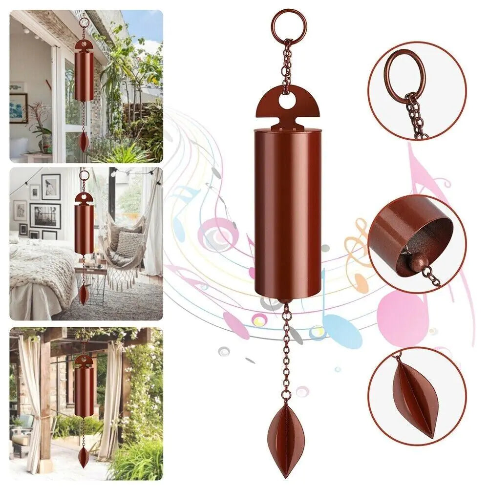Large Deep Resonance Serenity Metal Bell Heroic Wind Chimes Outdoor Home Decor