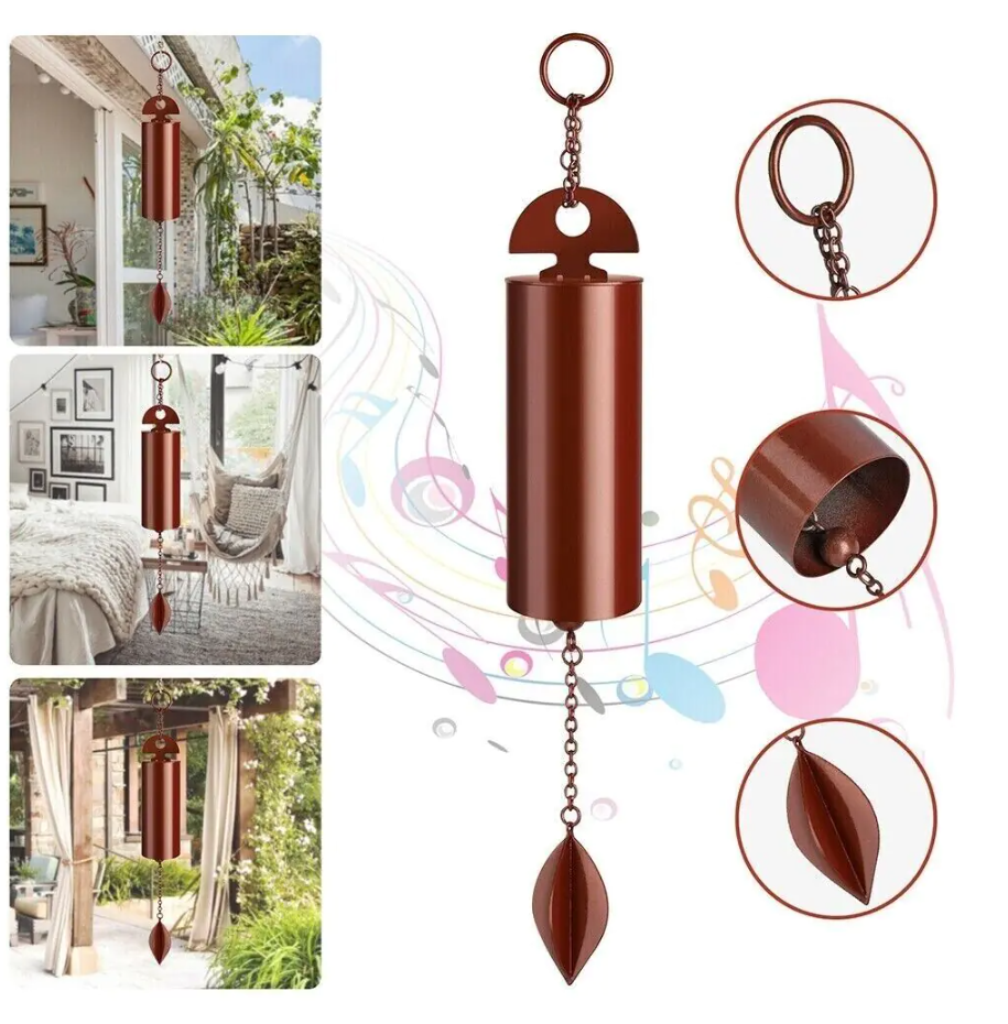 Large Deep Resonance Serenity Metal Bell Heroic Wind Chimes Outdoor Home Decor