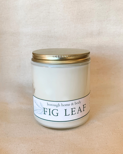 Fig Leaf Soy Wax Candle w/Gold Lid