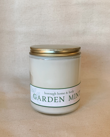 Garden Mint Soy Wax Candle w/Gold Lid
