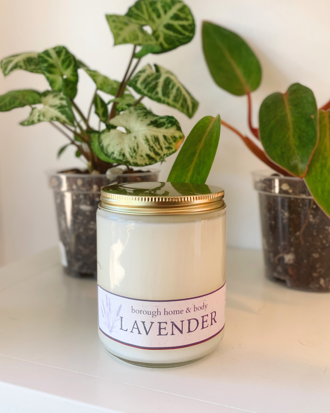 Lavender Soy Wax Candle w/Gold Lid