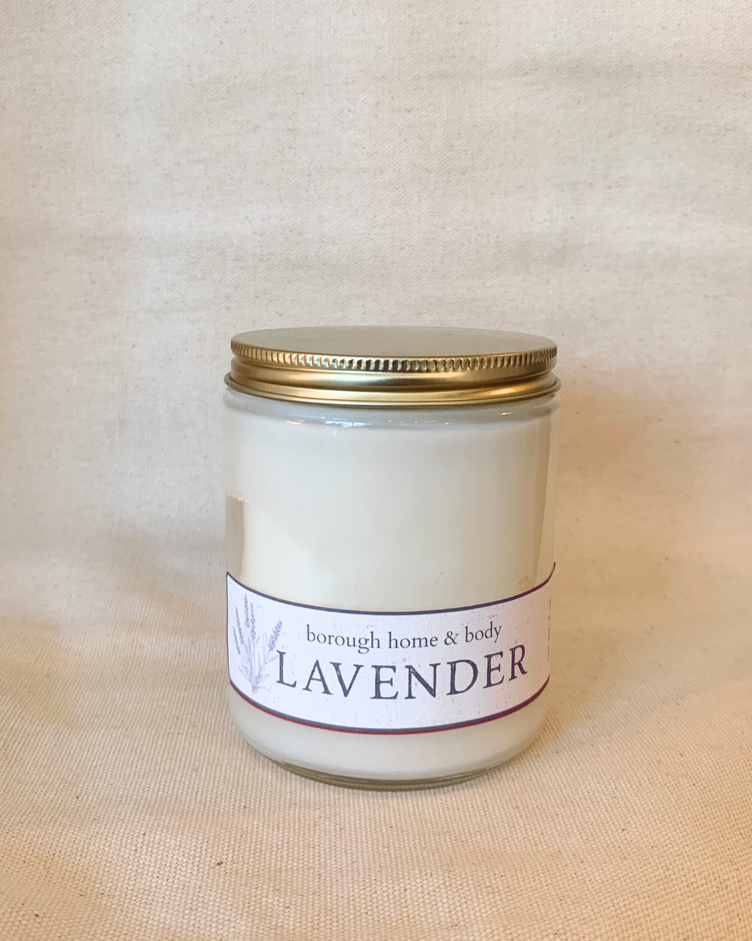 Lavender Soy Wax Candle w/Gold Lid