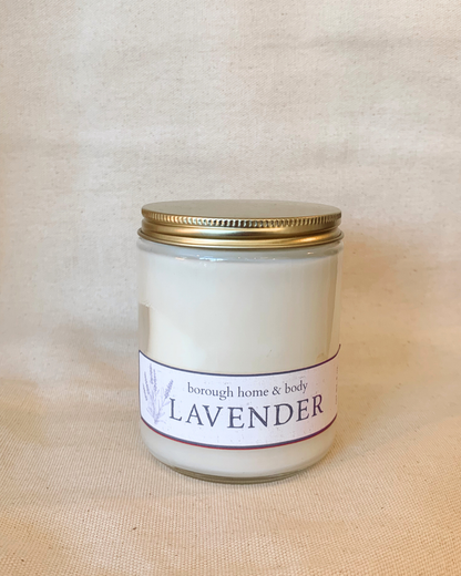 Lavender Soy Wax Candle w/Gold Lid