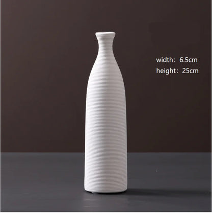 Minimalist White Ceramic Vases