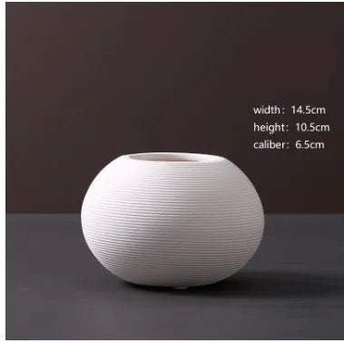 Minimalist White Ceramic Vases