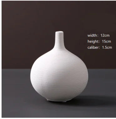 Minimalist White Ceramic Vases