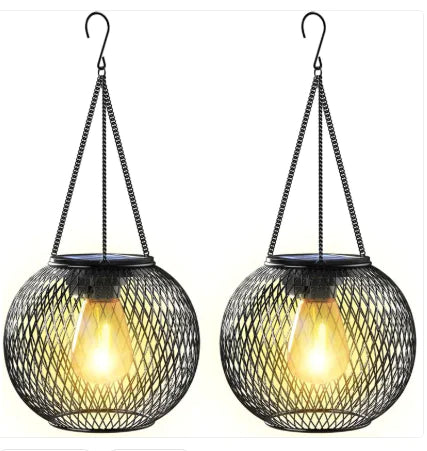 Fashion Simple Solar Garden Metal Hanging Lamp