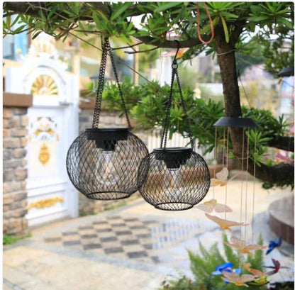 Fashion Simple Solar Garden Metal Hanging Lamp