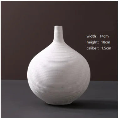 Minimalist White Ceramic Vases
