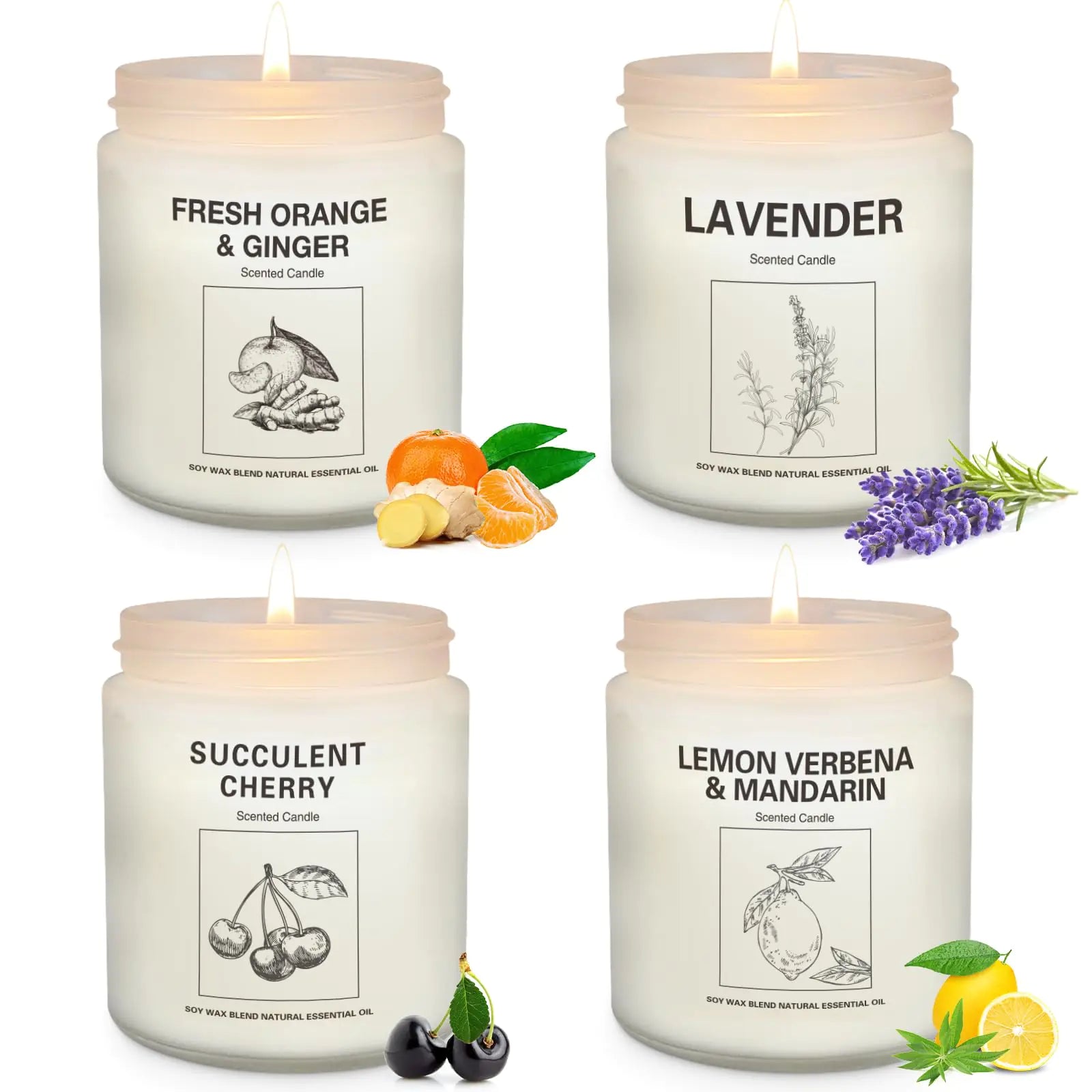 Candles | Candles for Home Scented | 4 Pack 7.1oz