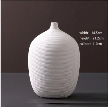 Minimalist White Ceramic Vases