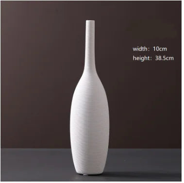 Minimalist White Ceramic Vases