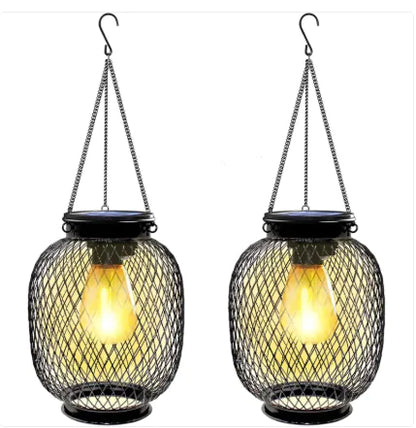 Fashion Simple Solar Garden Metal Hanging Lamp