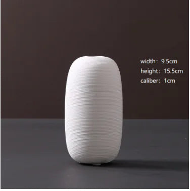 Minimalist White Ceramic Vases